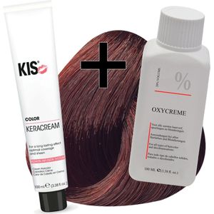 KIS haarverfset - 6RM Licht rood mahonie  - haarverf & waterstofperoxide