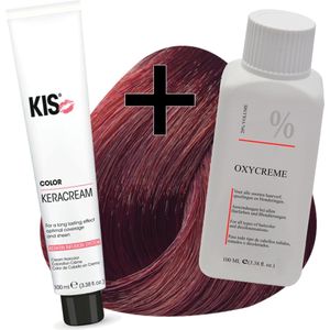 KIS haarverfset - 6RV Rood violet  - haarverf & waterstofperoxide