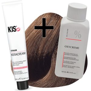 KIS haarverfset - 7N Middelblond  - haarverf & waterstofperoxide