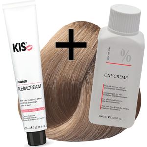 KIS haarverfset - 8B Licht beige  - haarverf & waterstofperoxide