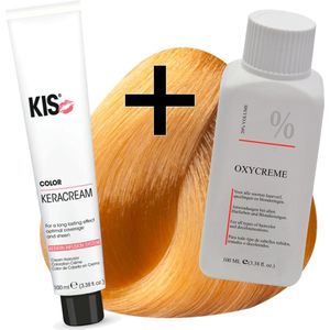 KIS haarverfset - 8FG Goudblond  - haarverf & waterstofperoxide