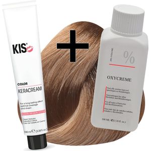 KIS haarverfset - 8G Licht goudblond  - haarverf & waterstofperoxide