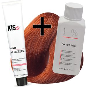 KIS haarverfset - 8KB Licht koper blond  - haarverf & waterstofperoxide