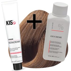 KIS haarverfset - 8N Lichtblond  - haarverf & waterstofperoxide