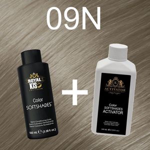 Softshade set incl. activator - 09N semi permenante kleuring | KIS  - haarverf & activator - thuis haar verven