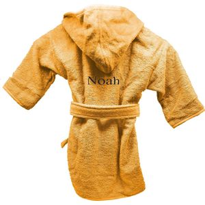 Badjas uni line 4-6jr - ochre  - met GRATIS geborduurde naam