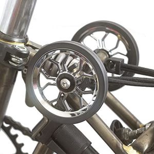 LONDON CRAFTWORK Grote 82mm Brede Gemakkelijke Wielen voor BROMPTON vouwfiets in ZILVER