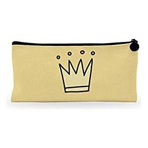 Bonamaison Digitaal bedrukt canvas etui met ritssluiting, etui met ritssluiting, pennenzak voor school, canvas voor kinderen, jongens, meisjes, 100% katoen, uniseks, 1 stuk, 21 x 12 cm