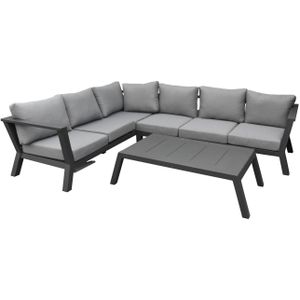champ hoek lounge set 4 delig antraciet - Driesprong Collection