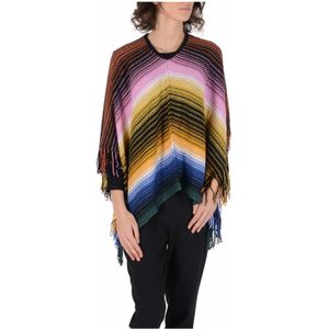 Veelkleurige Wollen Poncho