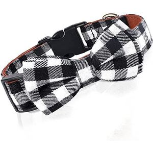 Dog Collar Dog Bow Tie Plaid Dog Collar Cat Bowtie Adjustable Soft Pet Bowknot Necklace For Small Medium Dogs Puppy Cat Best Gift Chihuahua