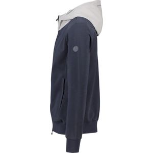 People of Shibuya - Vest - Donkerblauw - Katoen/Polyamide - Met Capuchon