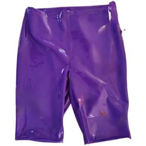 Heren Latex Shorts Opblaasbare Latex Ondergoed Opblaasbare Shorts,S, Paars