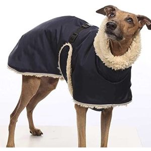 Winter Verdikte Warme Hondenjas Kleding Whippet Greyhound Labrador Herderjas Jas Fleece Gevoerde Hondenjas Buiten Winddicht Waterdicht Verdikte Warme Hondenjas Kleding,Zwart,M