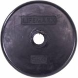 LMX Halterschijf - 30mm - Rubber coating - per stuk - 5 kg - Zwart