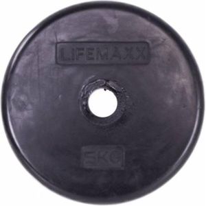 LMX Halterschijf - 30mm - Rubber coating - per stuk - 5 kg - Zwart