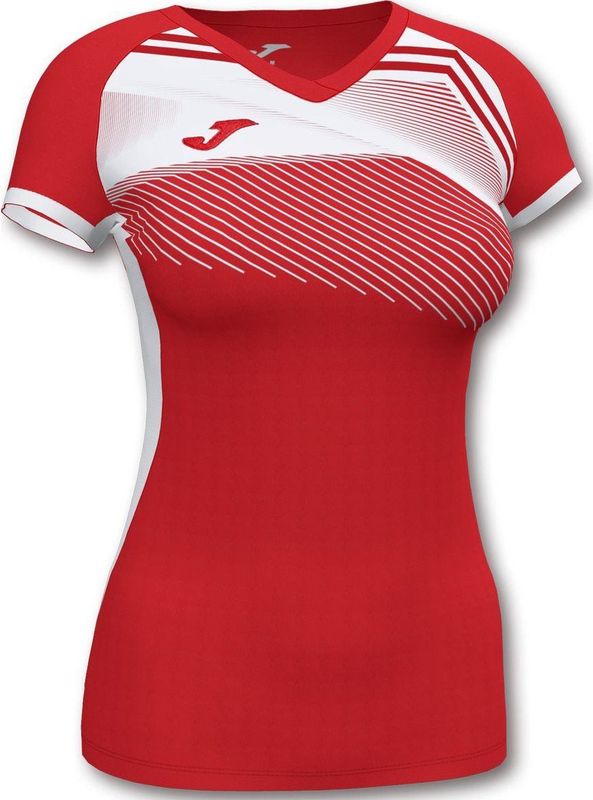 Joma Supernova II Shirt Korte Mouw Dames - Rood Wit