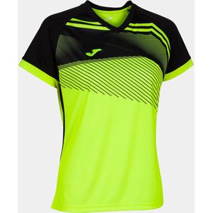 Joma Supernova II Shirt Korte Mouw Dames - Fluogeel Zwart