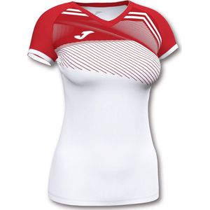 Joma Supernova II Shirt Korte Mouw Dames - Wit Rood