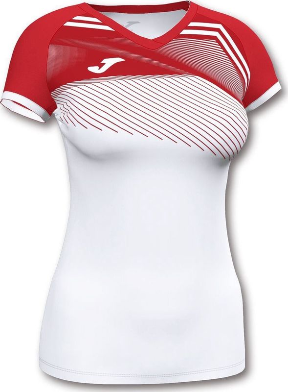 Joma Supernova II Shirt Korte Mouw Dames - Wit Rood
