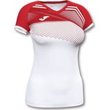 Joma Supernova II Shirt Korte Mouw Dames - Wit Rood