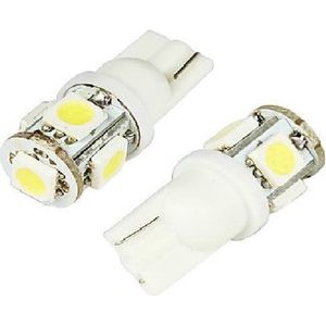T10 5-LED 10-32 VOLT Wit (Cool White) Auto-Vrachtwagen-Interieur-Binnenverlichting