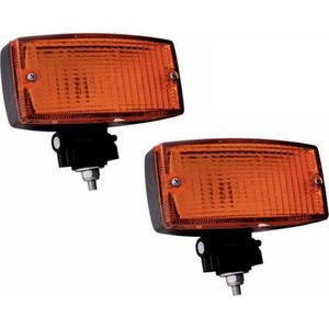 SIM - Dagrijlamp - Oranje - 2 Stuks - Auto-Vrachtwagen-Lens-Montuur-Interieur-Verlichting-Transport