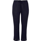 YOEK - Broek - Nachtblauw - Linnen - Loosefit - Mid Waist