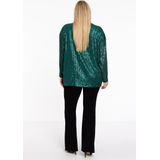 Tuniek - Zwart - Pailletten - Lange Mouwen - Ronde Halslijn