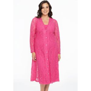 Yoek Kanten Blousejurk Roze