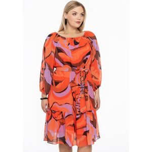 Wijde jurk met ceintuur KAE