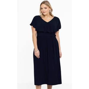 Jurk met ruches V-hals DOLCE