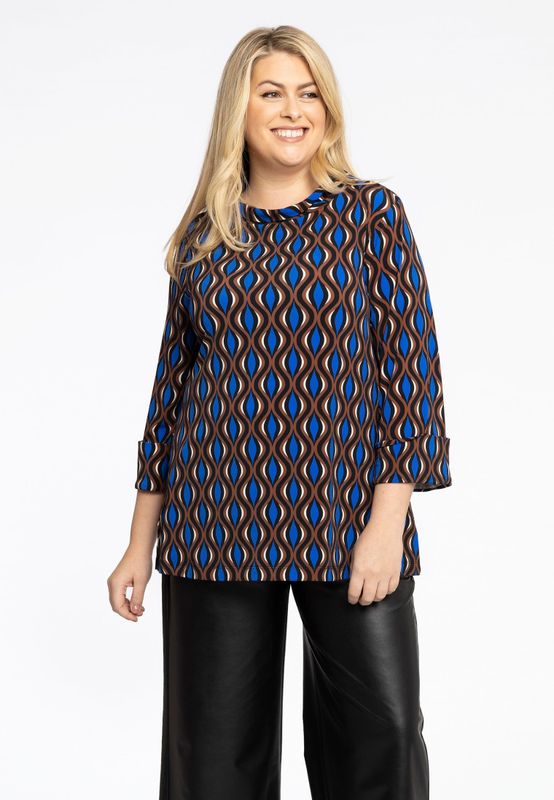 Shirt A-lijn met col MEANDER