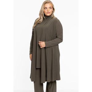 Yoek Fijngebreid Vest van Travelstof DOLCE Donkergroen