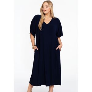 Jurk met V-hals PLISSE