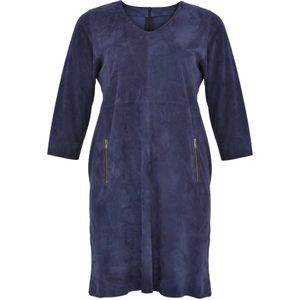 Dress zip pockets suede