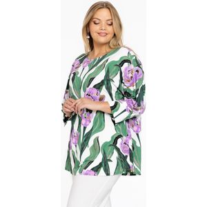 Tuniek - LILIA - Bloemen - Halflange Pofmouwen