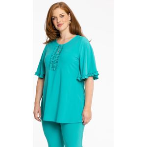 Yoek Top DOLCE van Travelstof Turquoise
