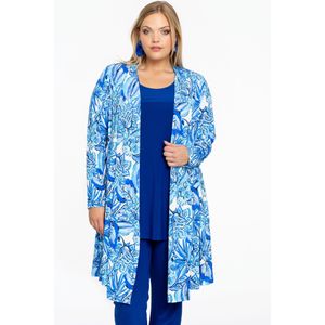 Vest - Witte - Dolce-stof - Met Open Voorkant - Bloemendessin