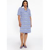 YOEK - A-lijn Jurk - Blauw - Katoen