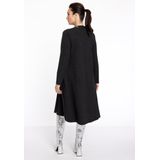 Jurk - Grijs Gemêleerd - A-lijn - Lange Mouwen - V-halslijn