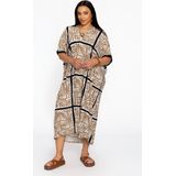 YOEK - Oversized Vest - Ecru/Navy/Bruin - Losse Pasvorm