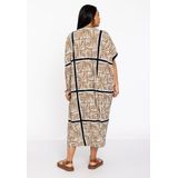 YOEK - Oversized Vest - Ecru/Navy/Bruin - Losse Pasvorm