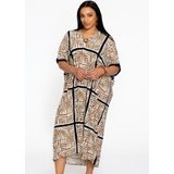 YOEK - Oversized Vest - Ecru/Navy/Bruin - Losse Pasvorm