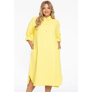 Jurk - BUBBLE - Katoen - Met Zakken - Elegante Parelknopen