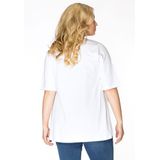 YOEK - Shirt - Wit - Effen - Halve Mouw - Losse Pasvorm