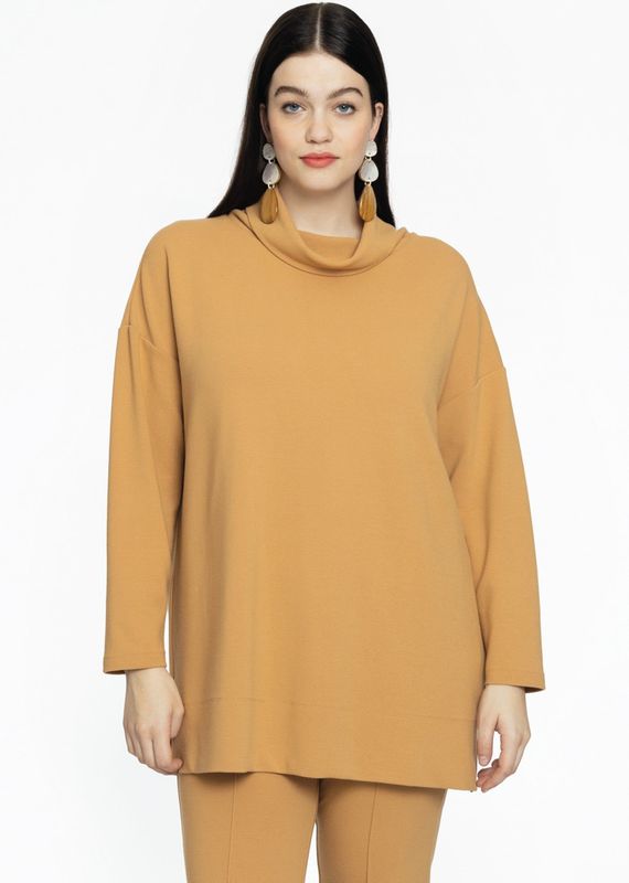 DIAGONAL - Trui - Groen - Materiaal met Diagonale Structuur