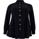 Blouse - DOLCE - Met Plooien - Gouden Knopen