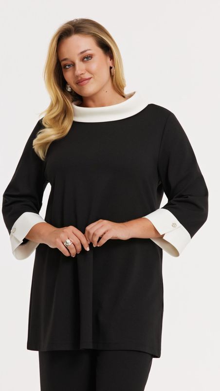 Tuniek - Zwart-Wit - VERO - 3/4 Mouwen