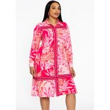 YOEK - Blousejurk - Roze - Lange Mouwen - Knoopsluiting